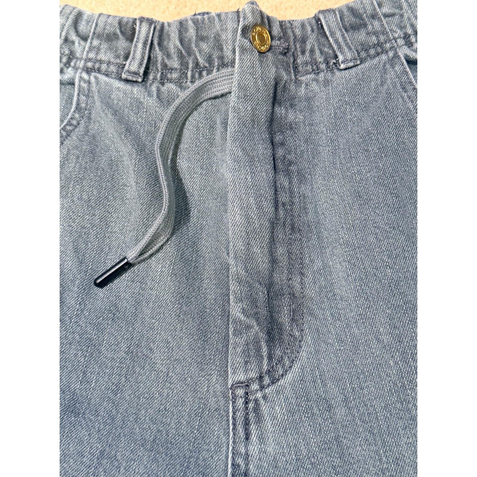 Roucha Delen Denim Pants Womens Vintage 100% Cotton Drawstring Waist Size Aa — image 5 of 8